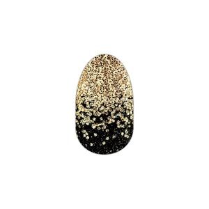 Color Street RING IT IN Black to Gold Glitter Ombre Nail Polish Strip Set